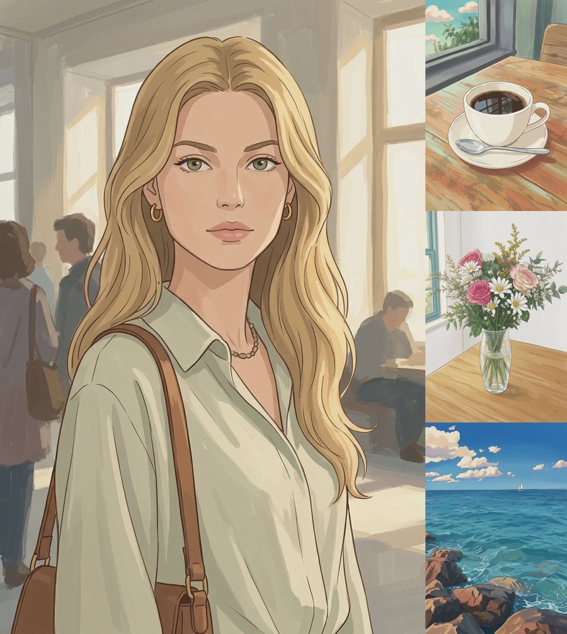 🖼️ Sunny pastel anime