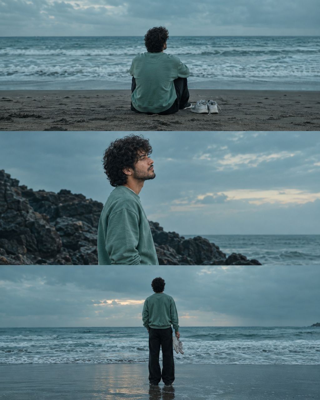 Cinematic Three-Frame Film Strip Collage Prompt — 4