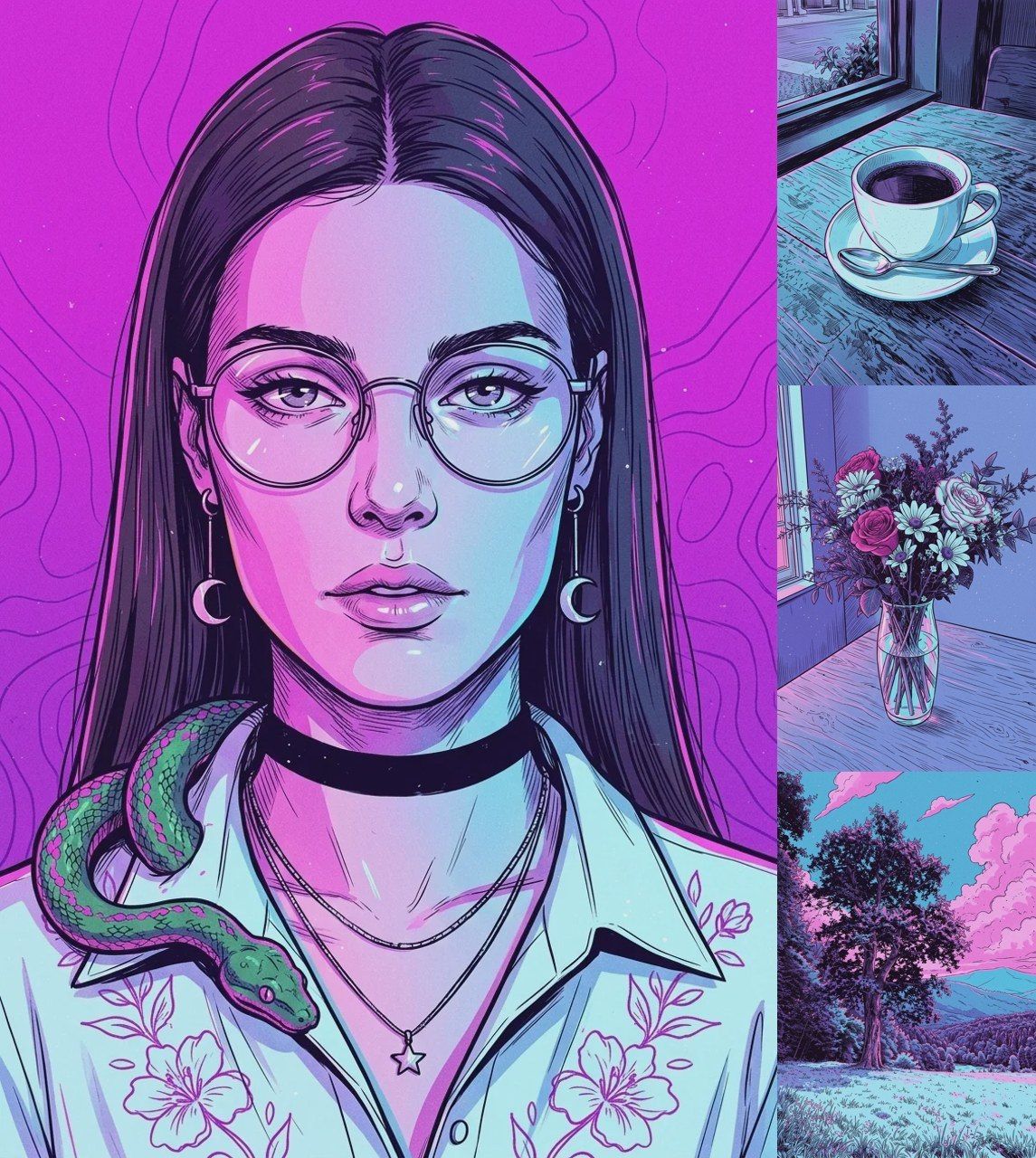 🖼️ Neon Anime Night