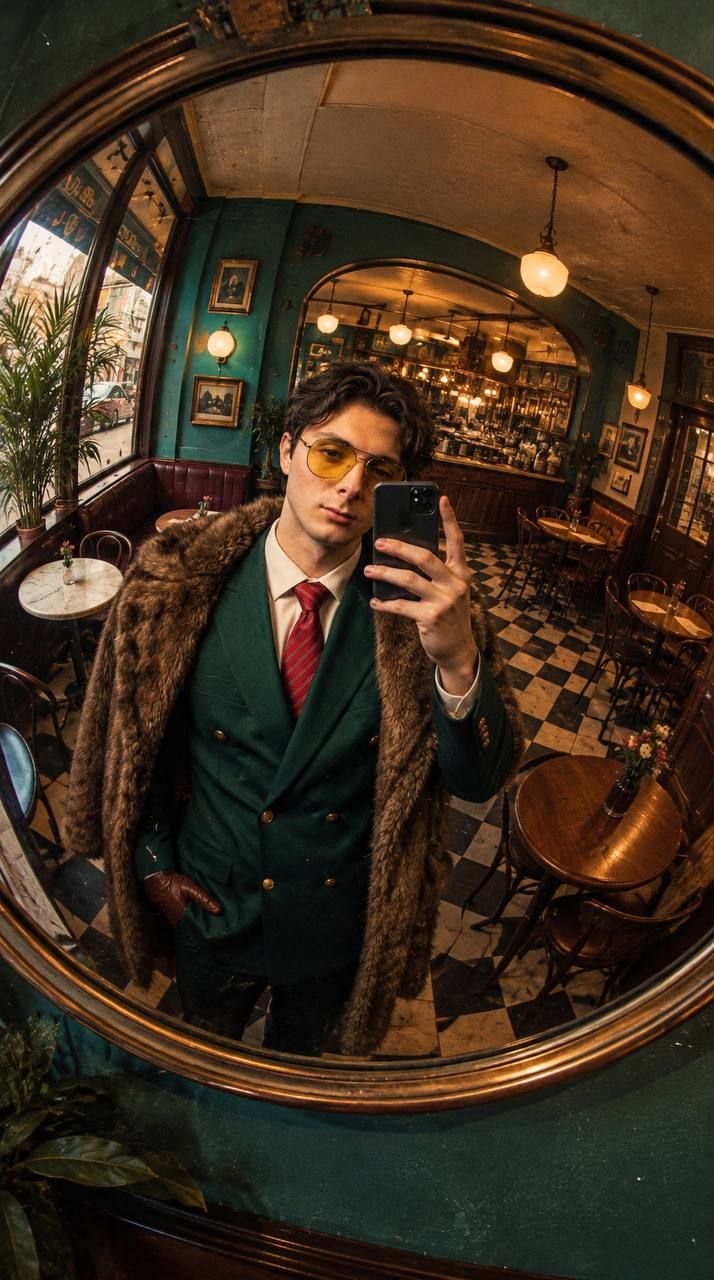 Vintage Cafe Selfie AI Prompt Guide — 4