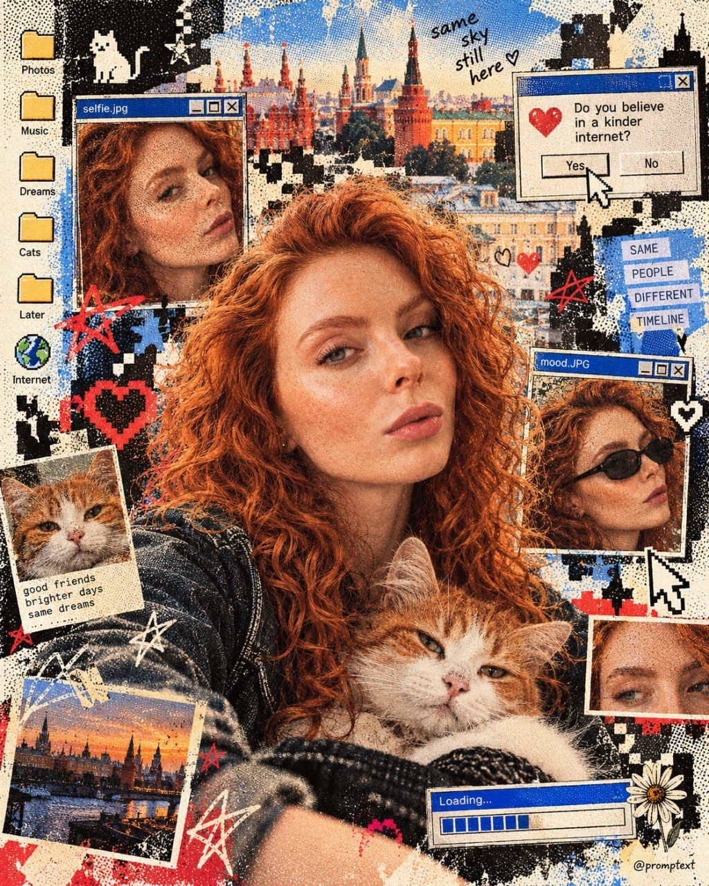 Retro Early Internet Collage AI Prompt — 3