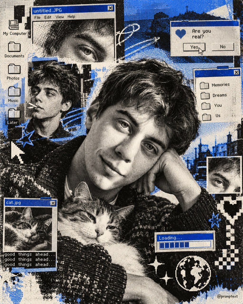 Retro Early Internet Collage AI Prompt — 4