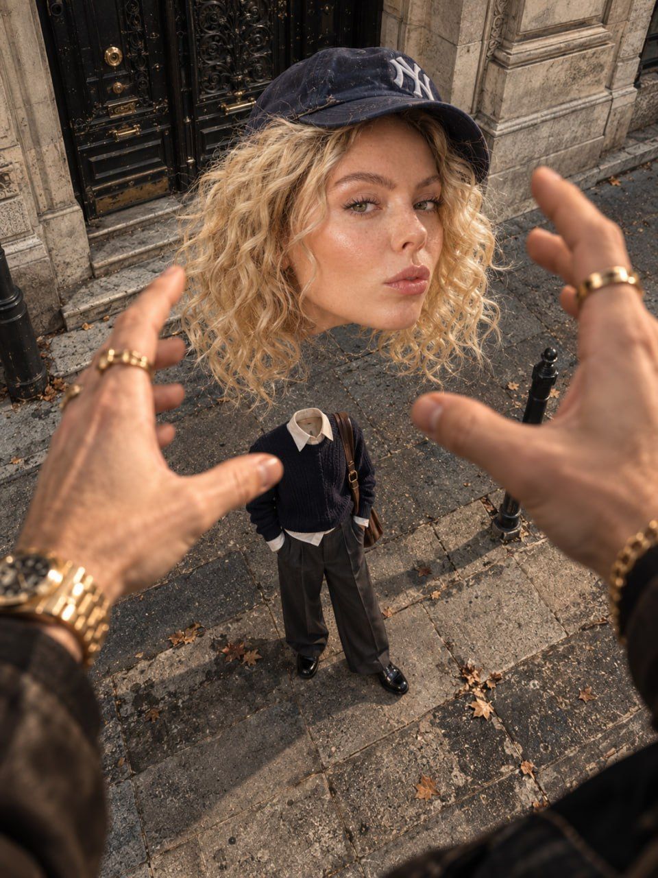 Surreal Street Portrait with Detached Head Prompt — 2