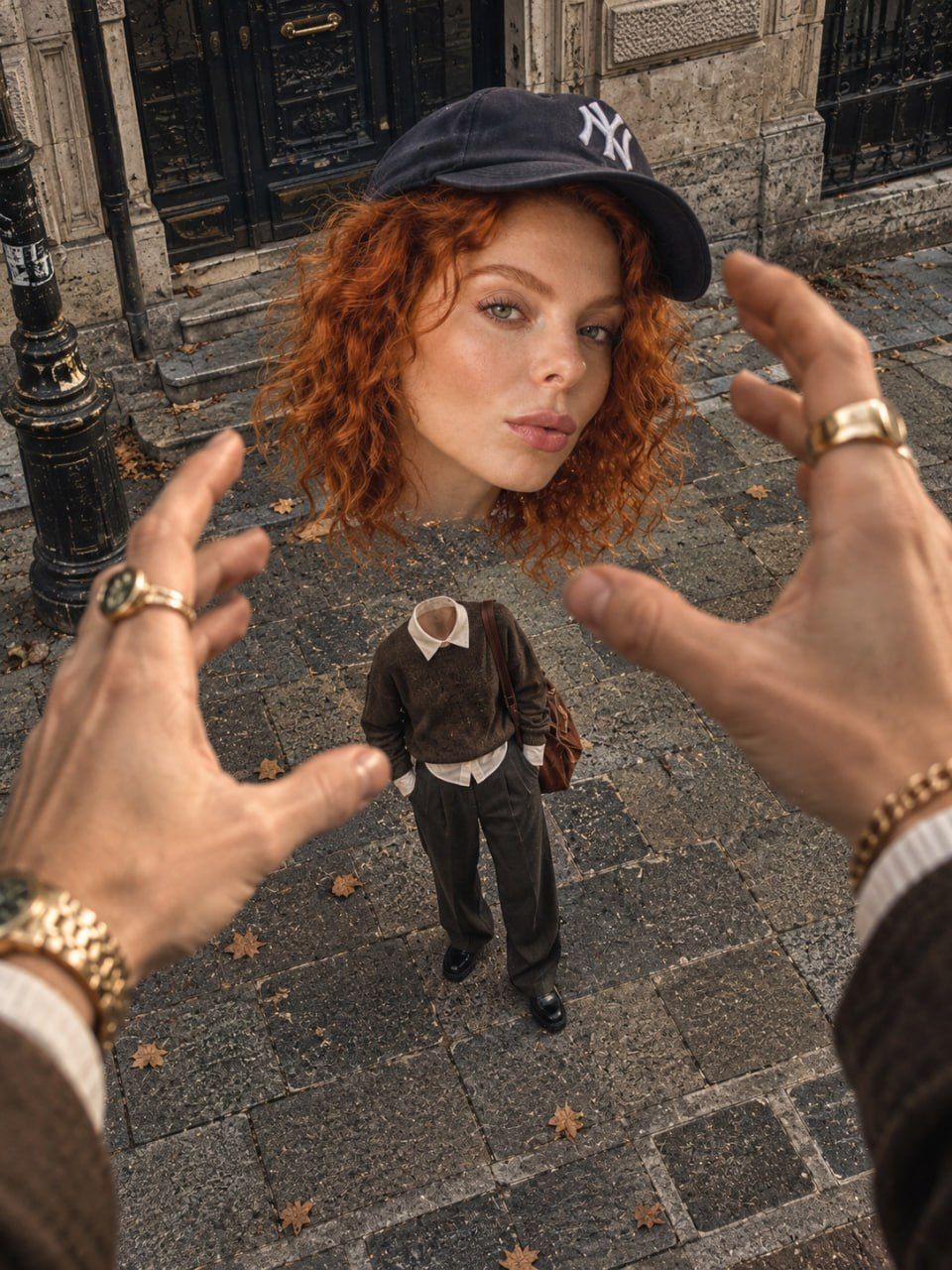 Surreal Street Portrait with Detached Head Prompt — 3