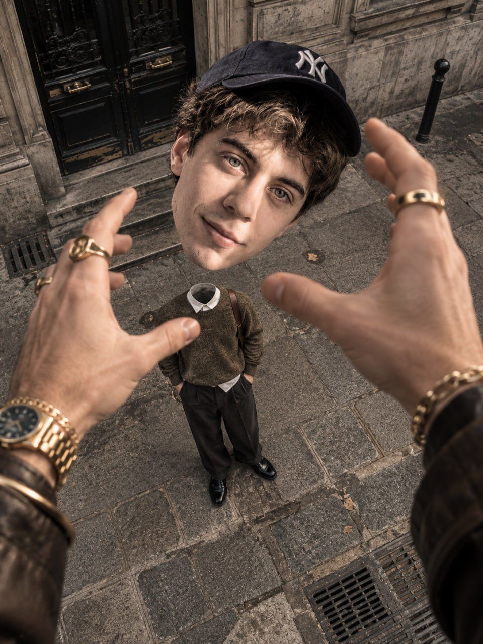Surreal Street Portrait with Detached Head Prompt — 4
