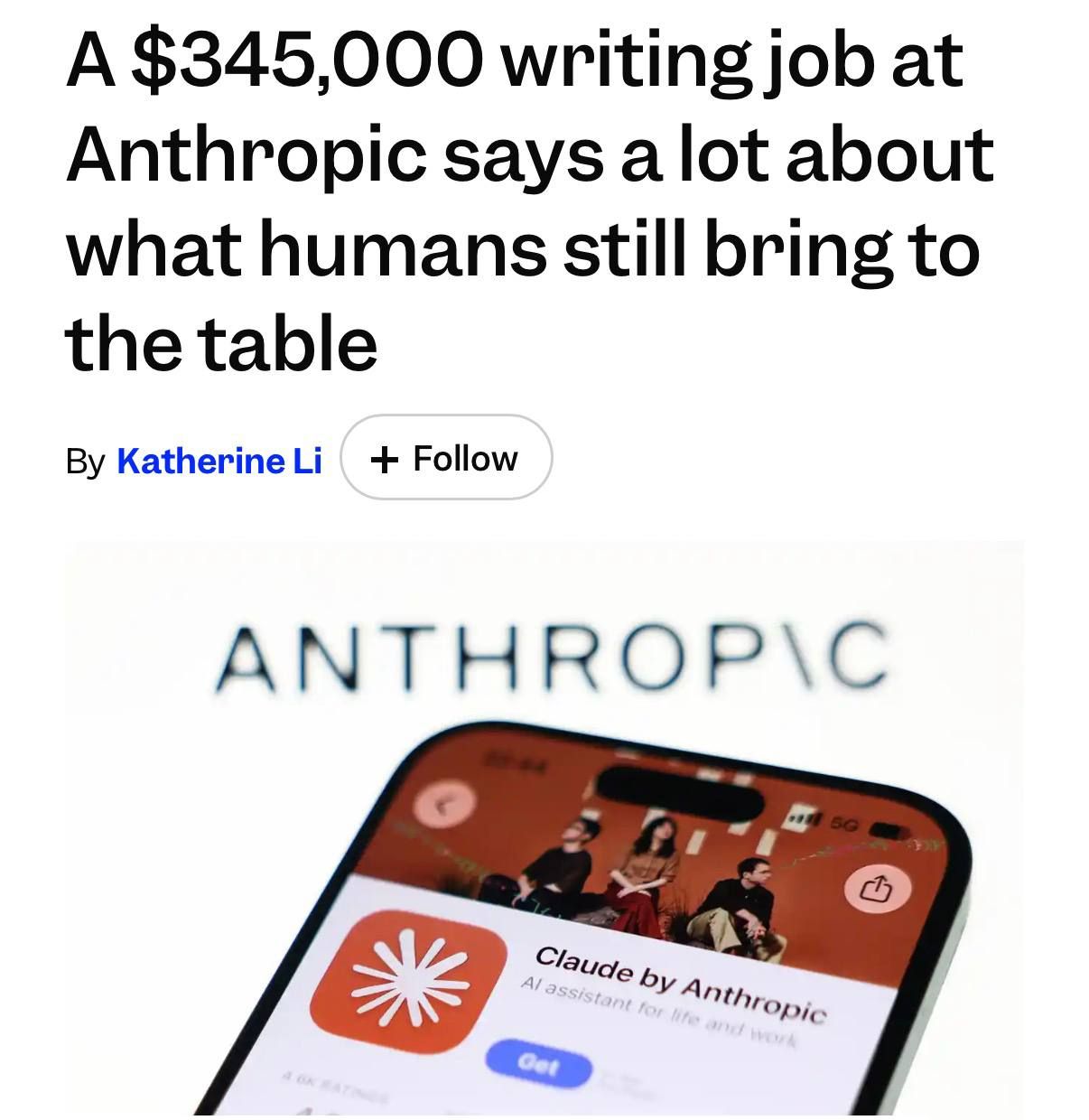 Anthropic seeks editor for leadership with salary of 28 mln