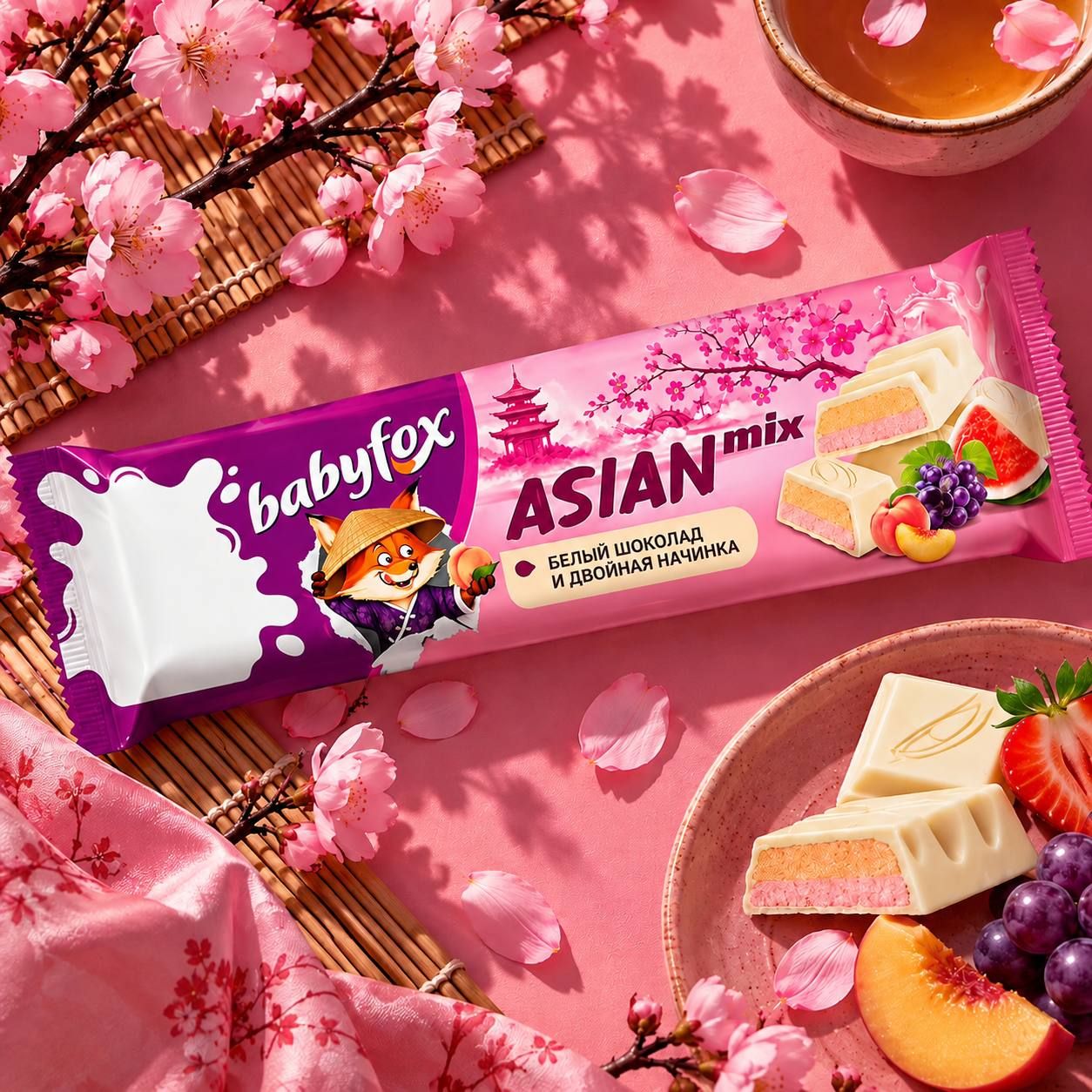 Asian (!) Kinder with white chocolate and filling of exotic