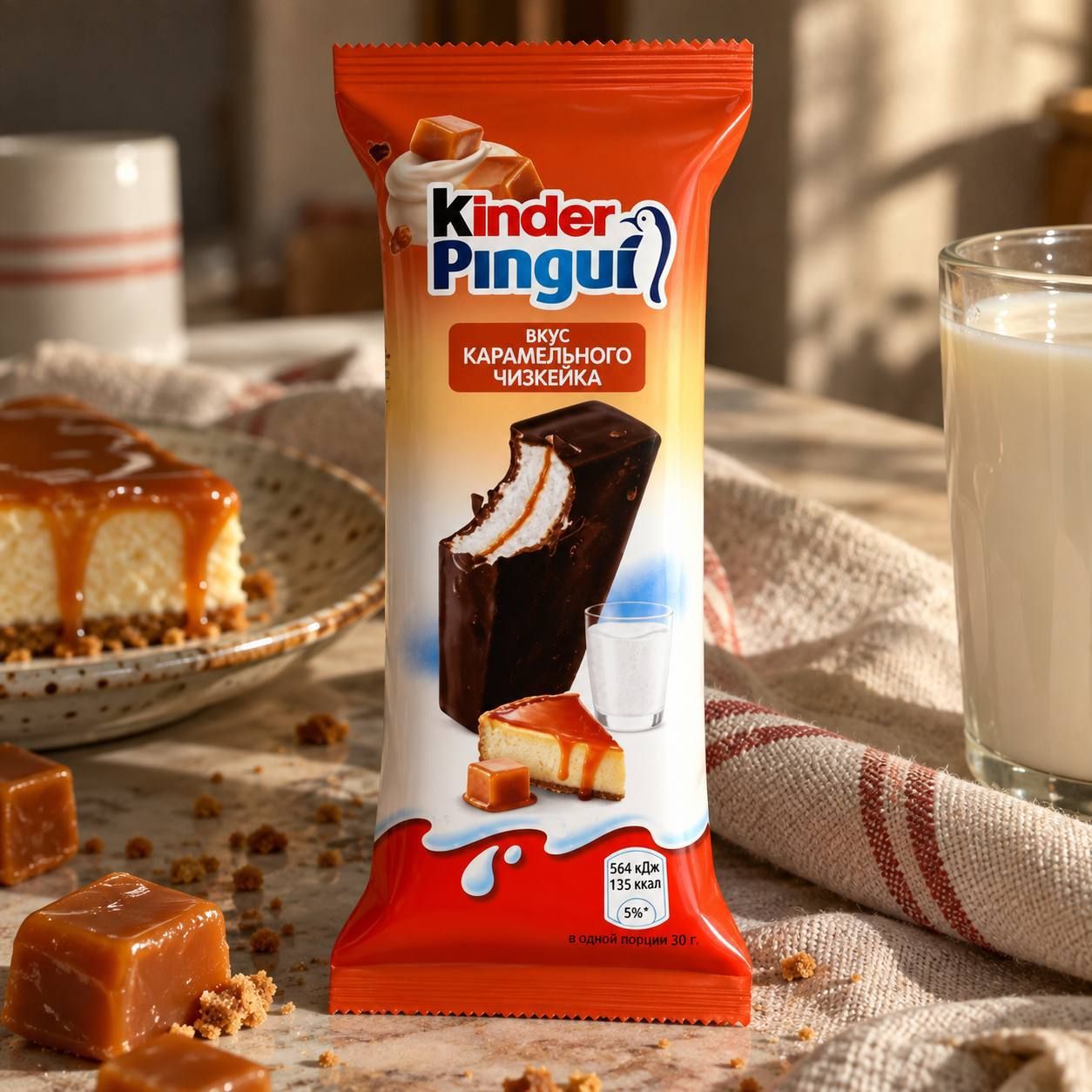 Kinder Pingui with caramel cheesecake flavor arrives in Russia